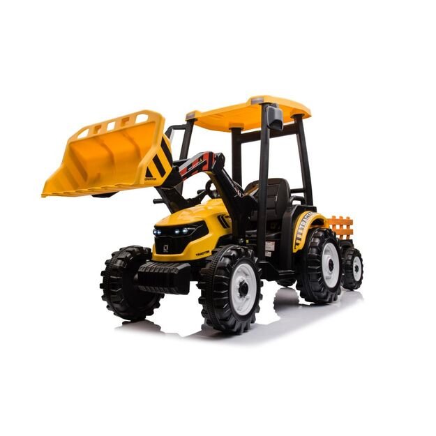 Battery-operated tractor with trailer Hercules Yellow 24V