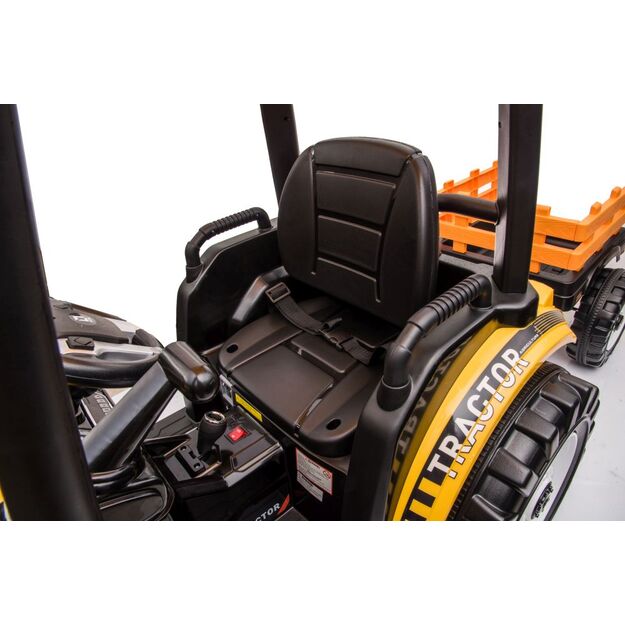Battery-operated tractor with trailer Hercules Yellow 24V