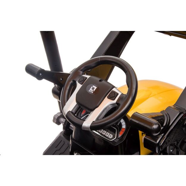 Battery-operated tractor with trailer Hercules Yellow 24V