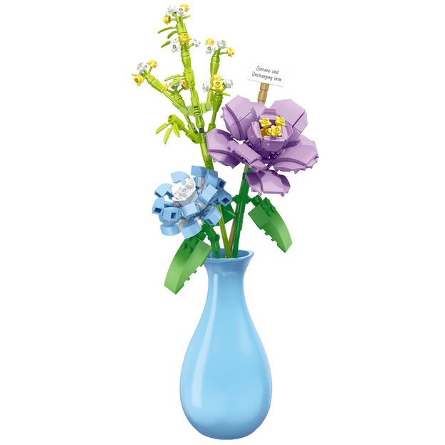 Construction Blocks Flowers in a Vase Bouquet 257 pcs. 1