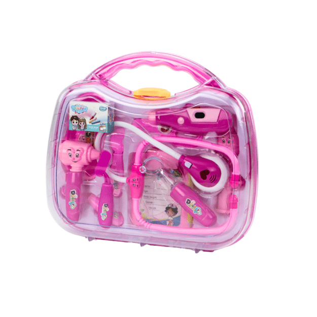 Little Doctor Medical Kit In Suitcase Lights Sounds Pink 1