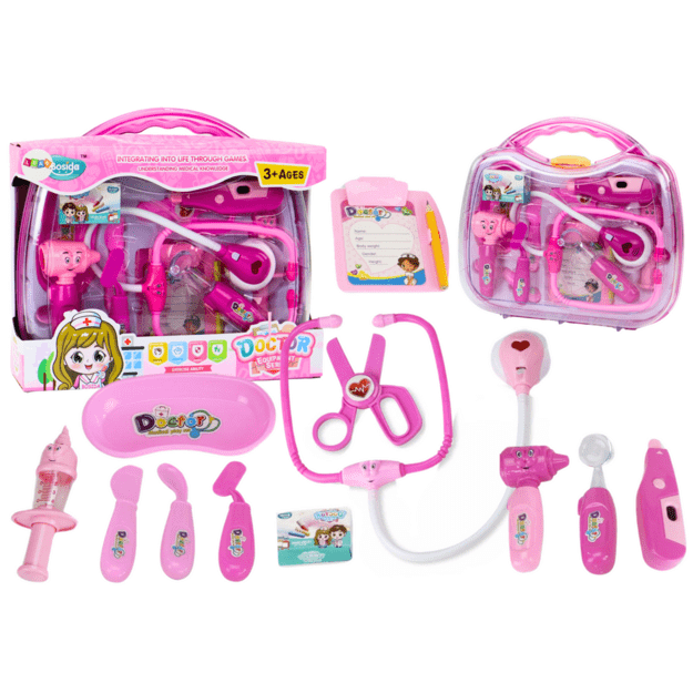Little Doctor Medical Kit In Suitcase Lights Sounds Pink