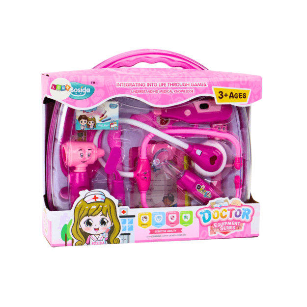 Little Doctor Medical Kit In Suitcase Lights Sounds Pink 2