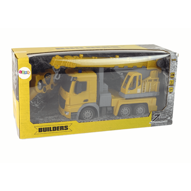Statybinis kranas 2.4G R/C geltonos spalvos 1:12 4