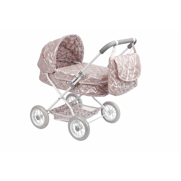 Arias lėlės kūdikio vežimėlis, blizgantis, 55 cm