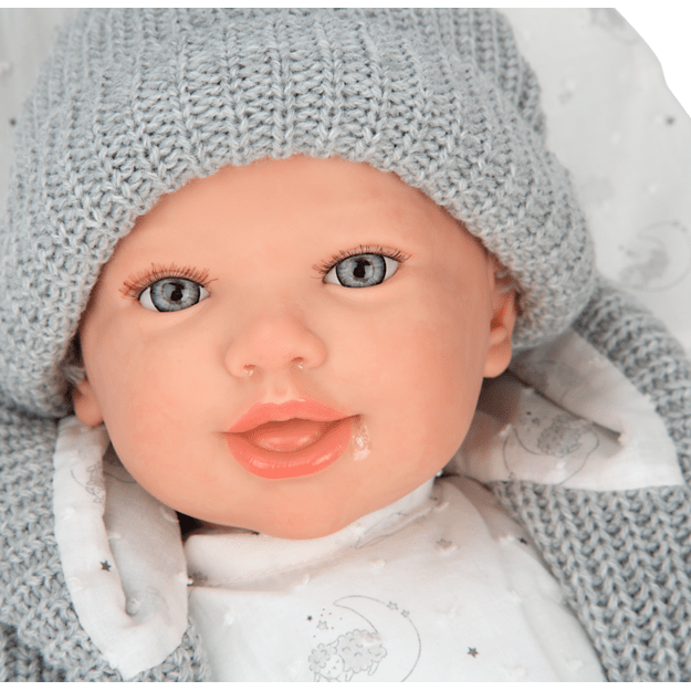 Arias Reborn kūdikėlis su pilkais rūbeliais, Daniela, 45 cm 10