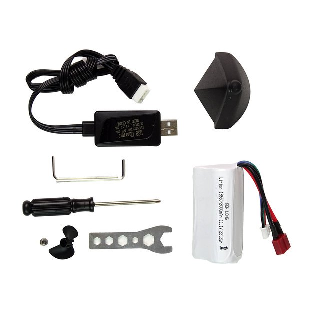 Motorinė valtis R/C 2.4G Yellow 35 KM/H 16