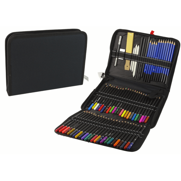 Little Artist s Set Crayons in a Pencil Case 95 pcs.