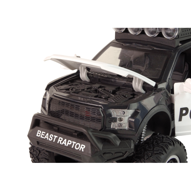 visureigių Raptor policijos atidarymo durų garso šviesa