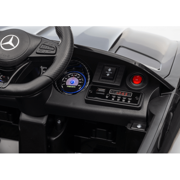 Mercedes GTR elektromobilis vaikams – juodas 12