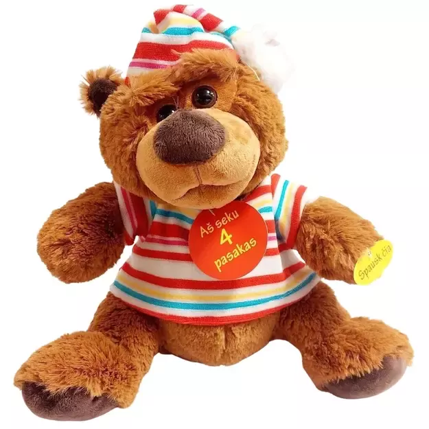 Soft toy teddy bear Pasakorius (follows fairy tales in Lithuanian)