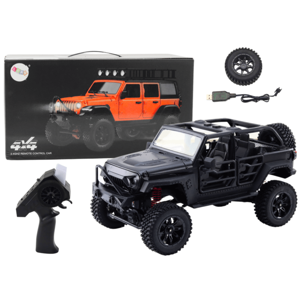Nuotoliniu būdu valdomas visureigis RC 2.4G 4x4 Drive Black