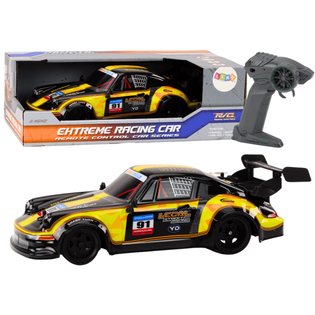 RC nuotolinio valdymo automobilis 1:16 Guminiai ratai Driftas Geltonas