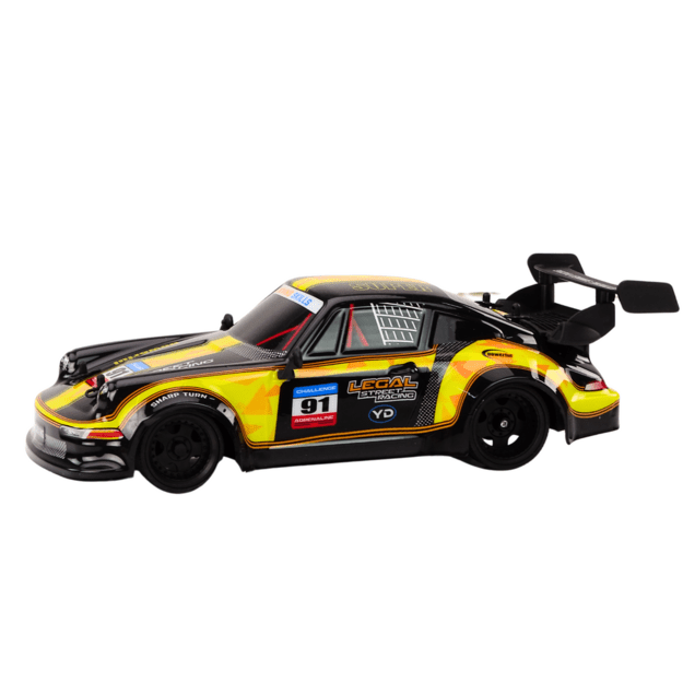 RC nuotolinio valdymo automobilis 1:16 Guminiai ratai Driftas Geltonas 3