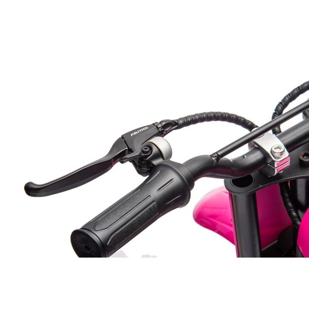 Akumuliatorinis motokroso dviratis A9901 rožinės spalvos 21