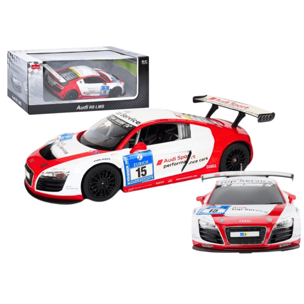 Automobilis R/C 1:24 Nuotoliniu būdu valdomas sportinis AUDI R8 LMS White