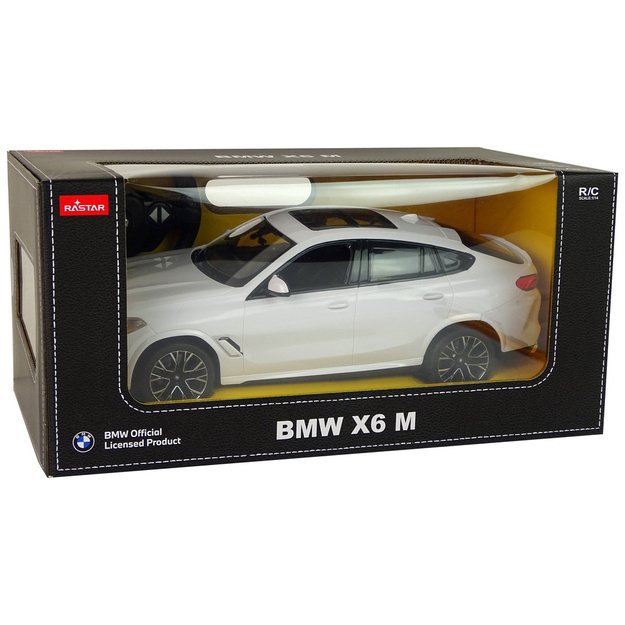 Car R/C Bmw X6 M 1:14 Rastar White 7