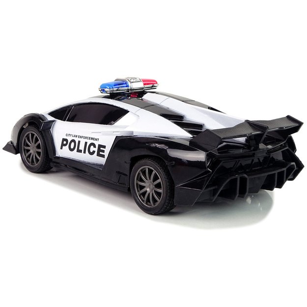 Police Racing Car  Police Vehicle 1:16 LED Lights  Remote-controlled  COLOUR BLACK