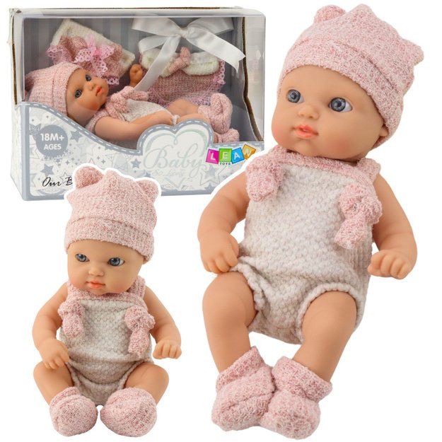 Baby Doll, Pink Outfit, Hat, Bib, 18 cm