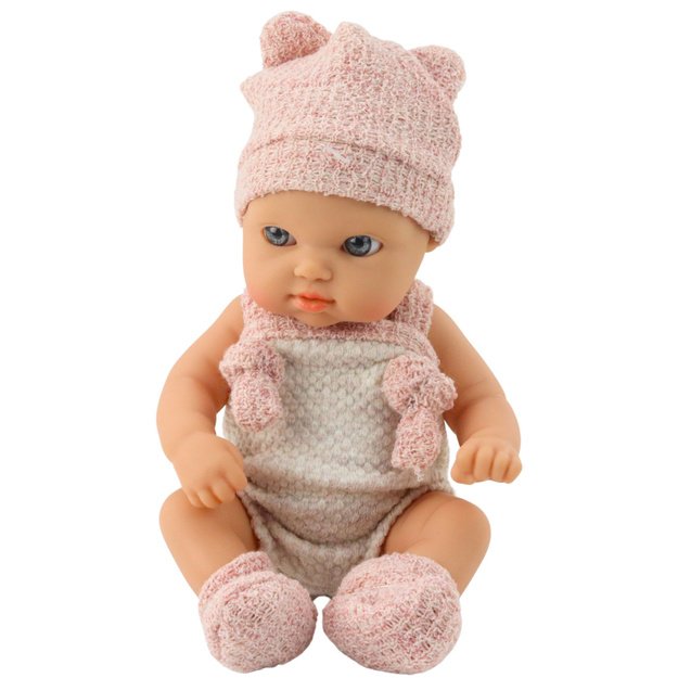 Baby Doll, Pink Outfit, Hat, Bib, 18 cm 2