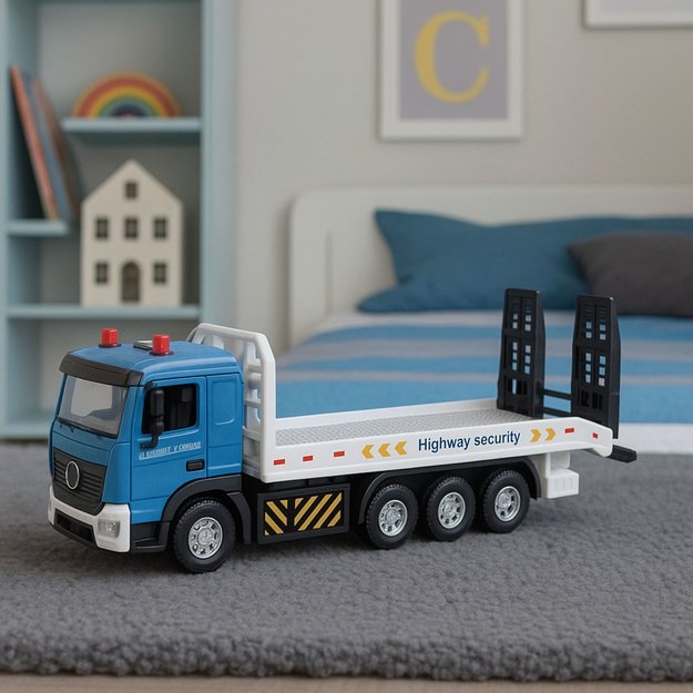 Transport Truck Tow Truck Moving Platform Lights Sounds 2