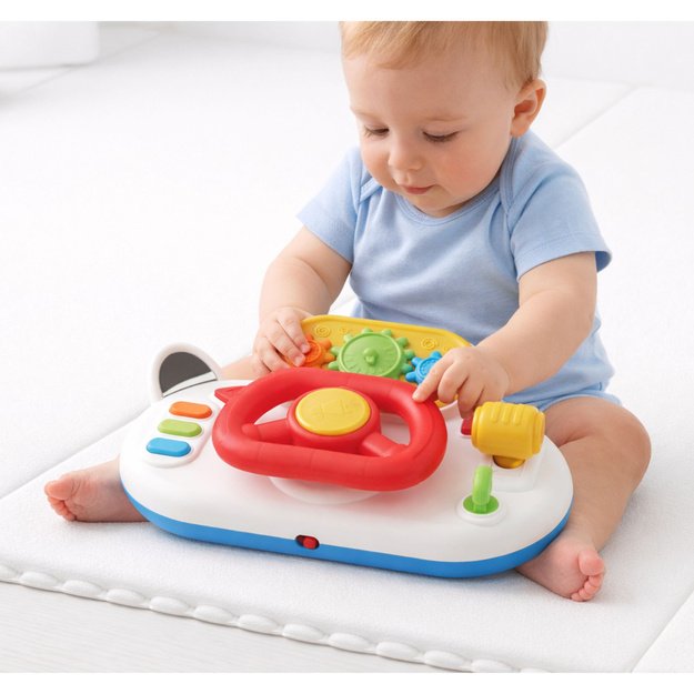 Driving Simulator for Toddlers Interactive Steering Wheel Lights Sounds 4