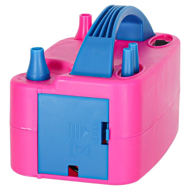 Elektrinis balionų pripūtimo aparatas, stiprus 2 balionams 2 siurbimo antgaliai 4