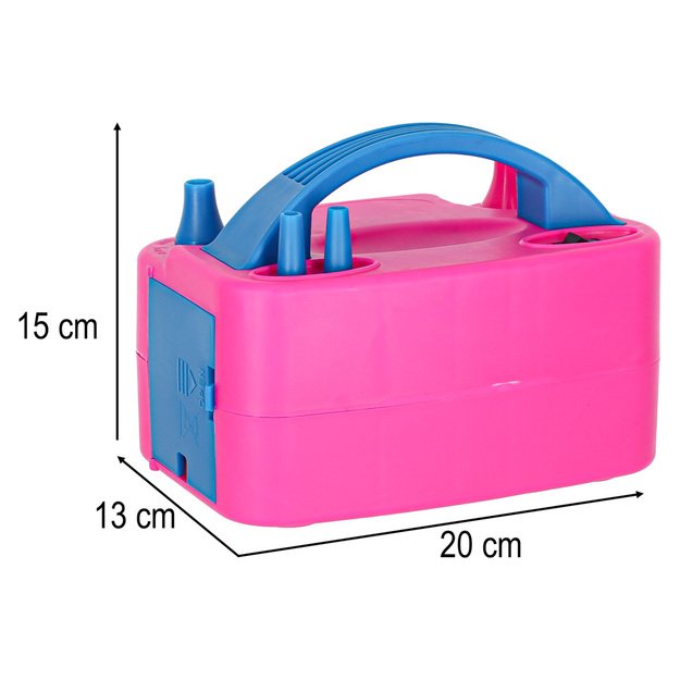 Elektrinis balionų pripūtimo aparatas, stiprus 2 balionams 2 siurbimo antgaliai 8