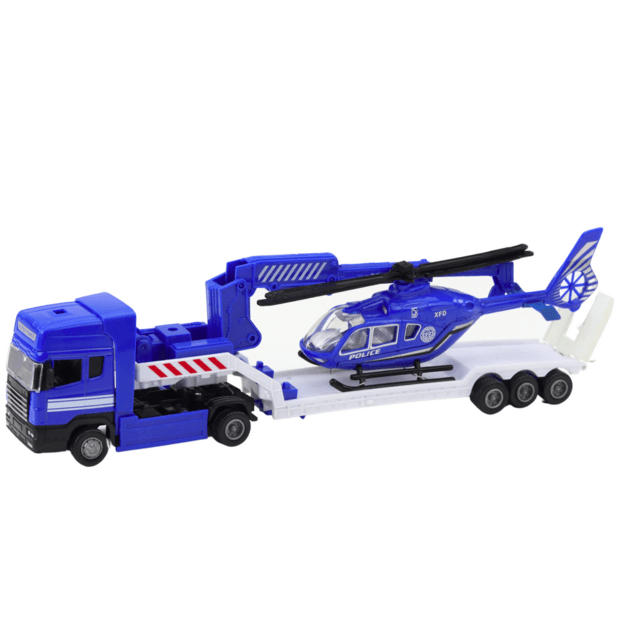 Police Rescue Car Boat Truck Helicopter Blue Set 2
