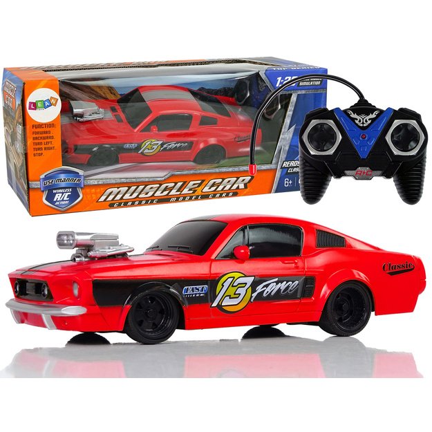 Nuotoliniu būdu valdomas sportinis automobilis R/C 1:20 raudonas