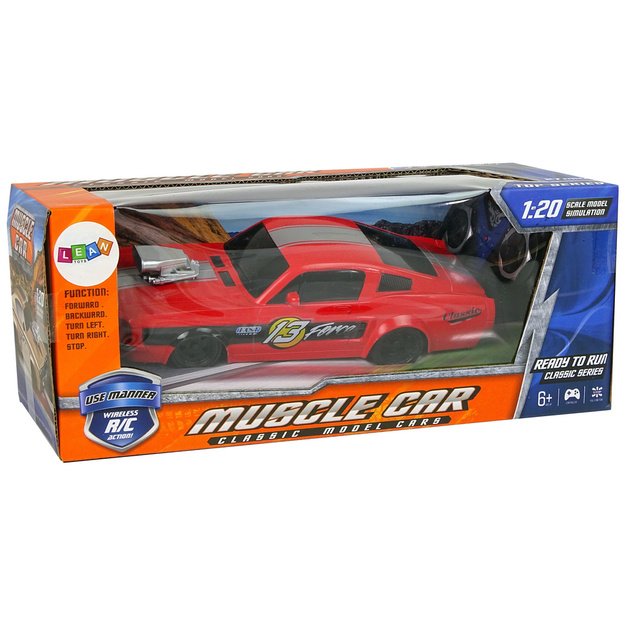 Nuotoliniu būdu valdomas sportinis automobilis R/C 1:20 raudonas 4