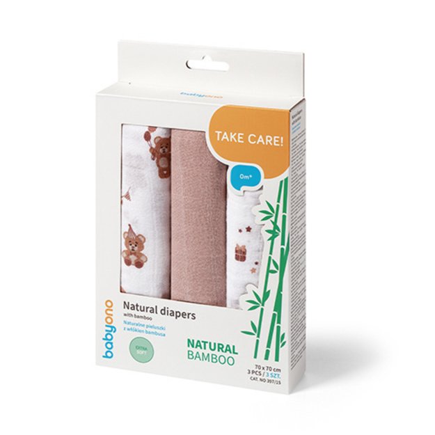 397/15 BAMBOO DIAPERS 3PCS BROWN 2