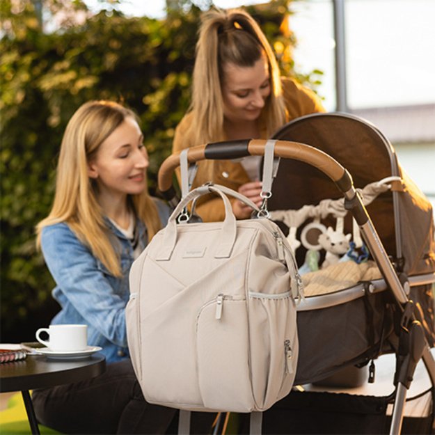 1649/02 BACKPACK FOR MOTHER MODERN STYLE BEIGE 2