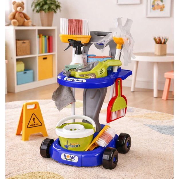 VAIKIŠKAS VALYMO RINKINYS SU INTERAKTYVIU DULKIŲ SIURBLIU (20 DALIŲ) 3