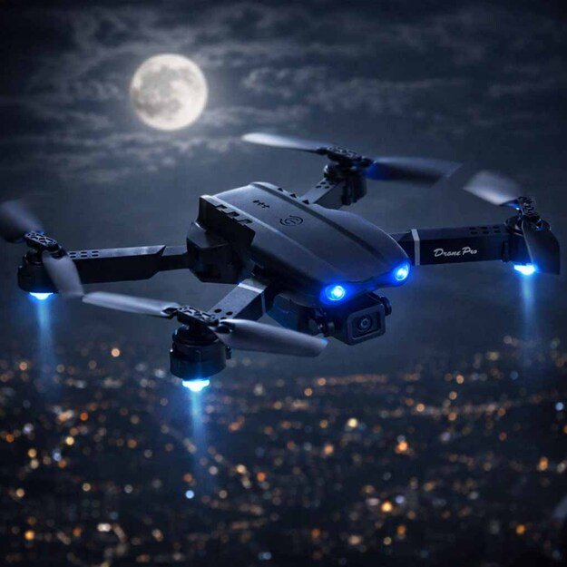 RC dronas E99 Pro dviguba kamera 720P be galvos