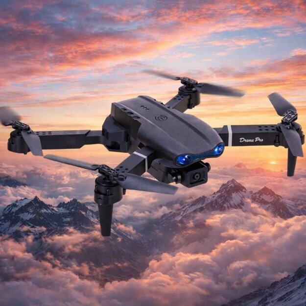 RC dronas E99 Pro dviguba kamera 720P be galvos