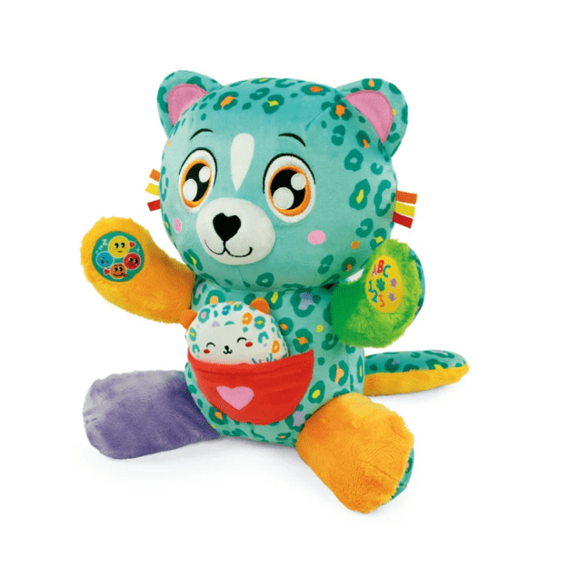 Interaktyvūs saldūs leopardai Rūpestinga mama Čita lenkų kalba Clementoni 50935 2