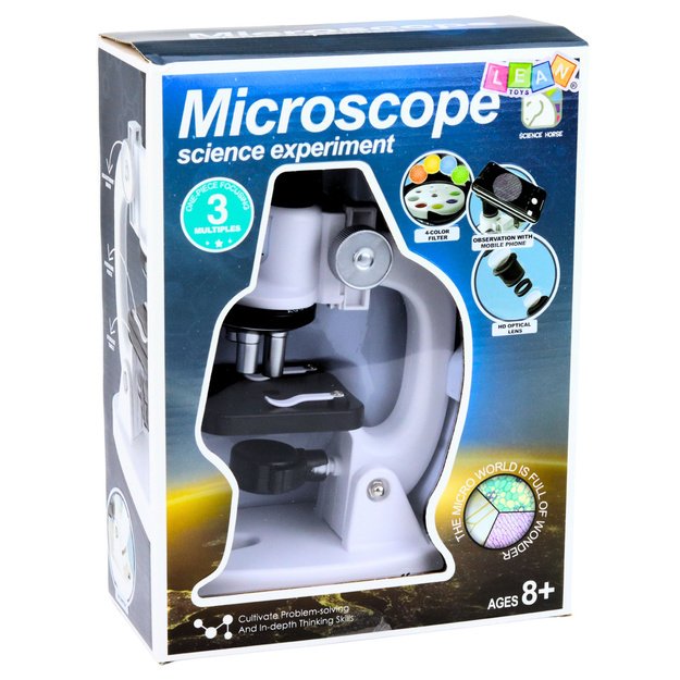 Microscope Educational Kit For Kids Zoom 1200x Accessories White