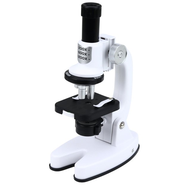 Microscope Educational Kit For Kids Zoom 1200x Accessories White
