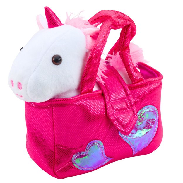 VIENARAGIO PLIUŠINIS MINKŠTAS ŽAISLŲ ARKLIUKAS MAIŠELYJE, 25cm 1