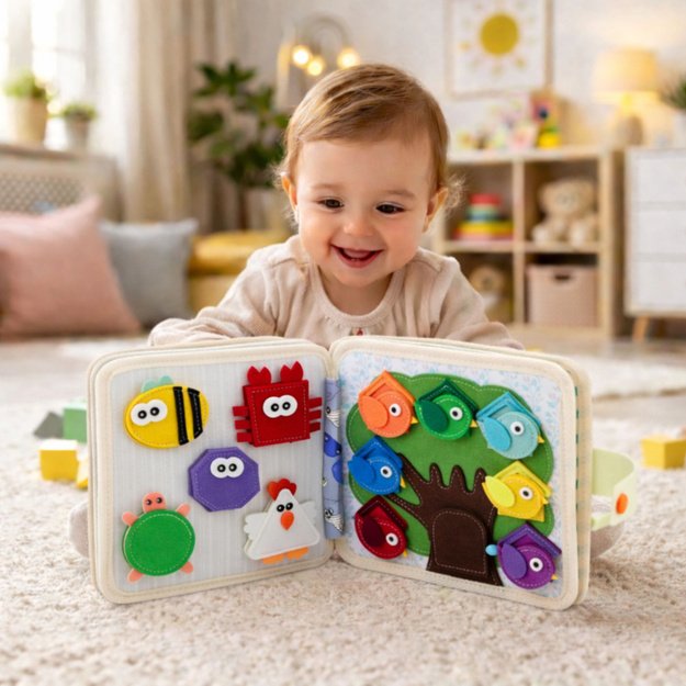 3D Felt Jungle Lion Sensory Educational Book 3