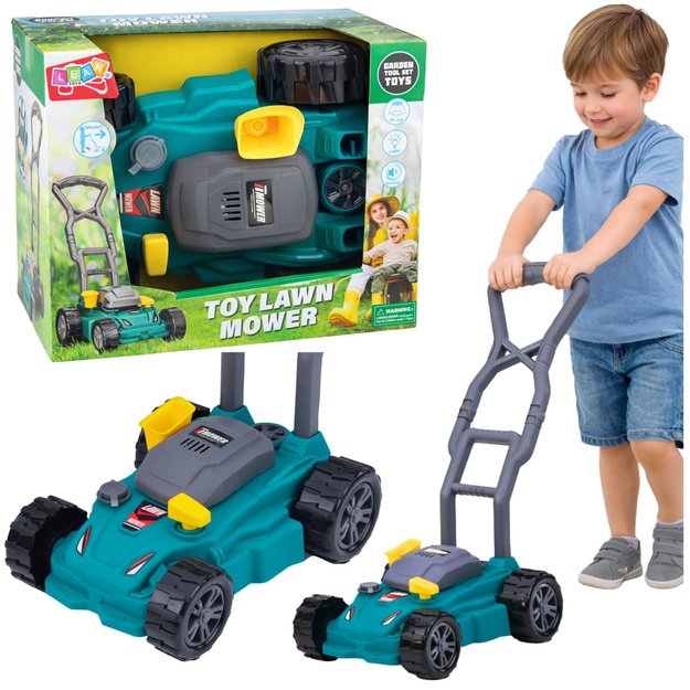 Children s Garden Lawn Mower Pusher Lights Sounds Green