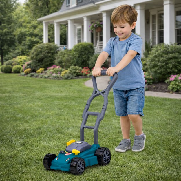 Children s Garden Lawn Mower Pusher Lights Sounds Green 4