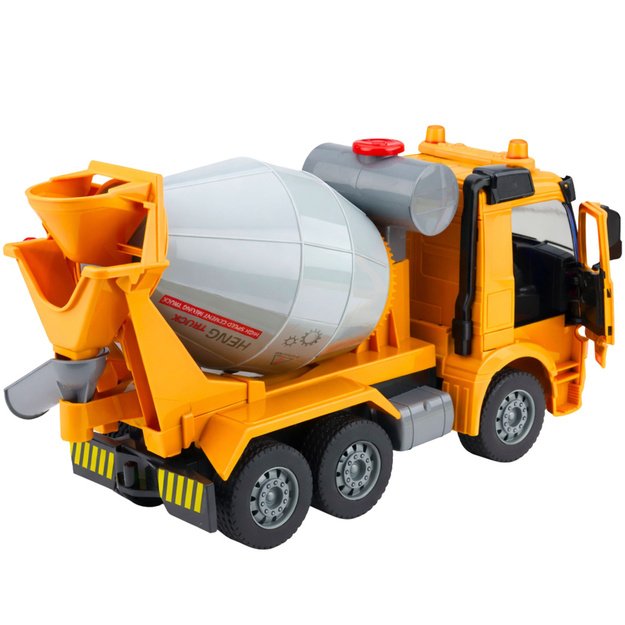 Construction Truck Concrete Mixer Rotating Drum Lights Sounds 3