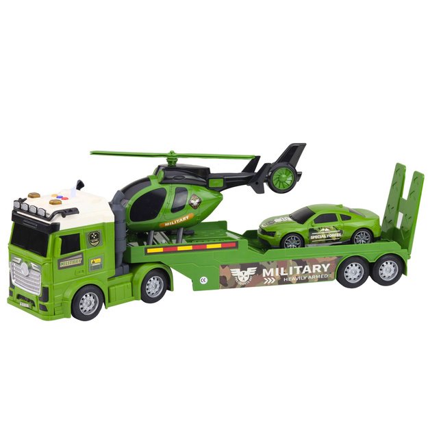 Military Set Military Truck Tow Truck Car Helicopter Lights Sound 1