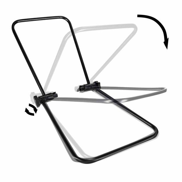 Metalinis sulankstomas tarnybinių dviračių stovas galiniam ratui 3