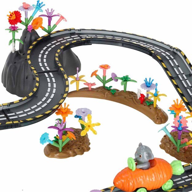 Magnetinė automobilių lenktynių trasa 2 &scaron;viečiančios transporto priemonės 310 elementų 22