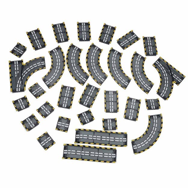 Magnetinė automobilių lenktynių trasa 2 &scaron;viečiančios transporto priemonės 310 elementų 3