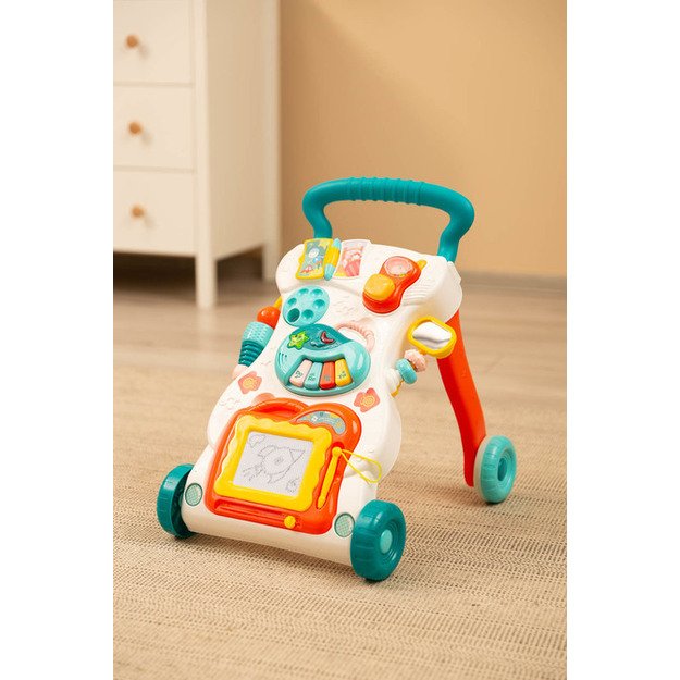 EDUCATIONAL TOY - MUSICAL PUSHER TURQUOISE