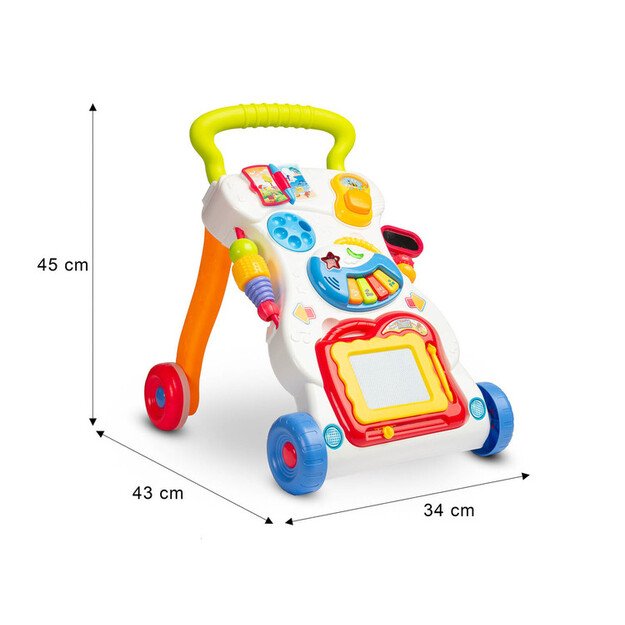 EDUCATIONAL TOY - MUSICAL PUSHER TURQUOISE
